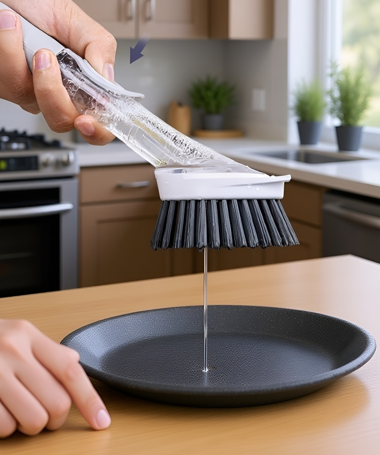 自動加液洗碗刷刷頭細節特寫