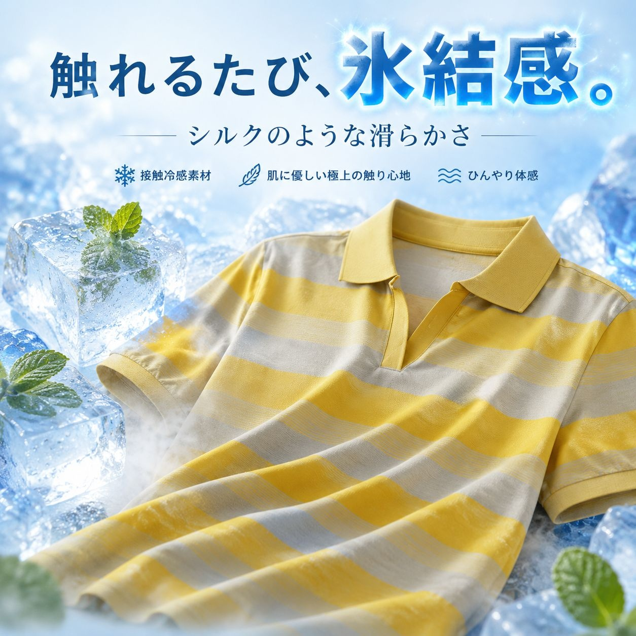 女性用夏アイスシルク通気半袖Tシャツ