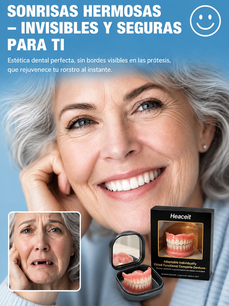 Estuche portátil para dentaduras postizas