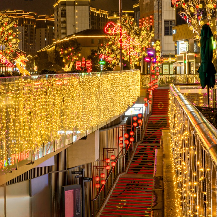  Cadena de luces solares impermeables para decoración, brillo mejorado