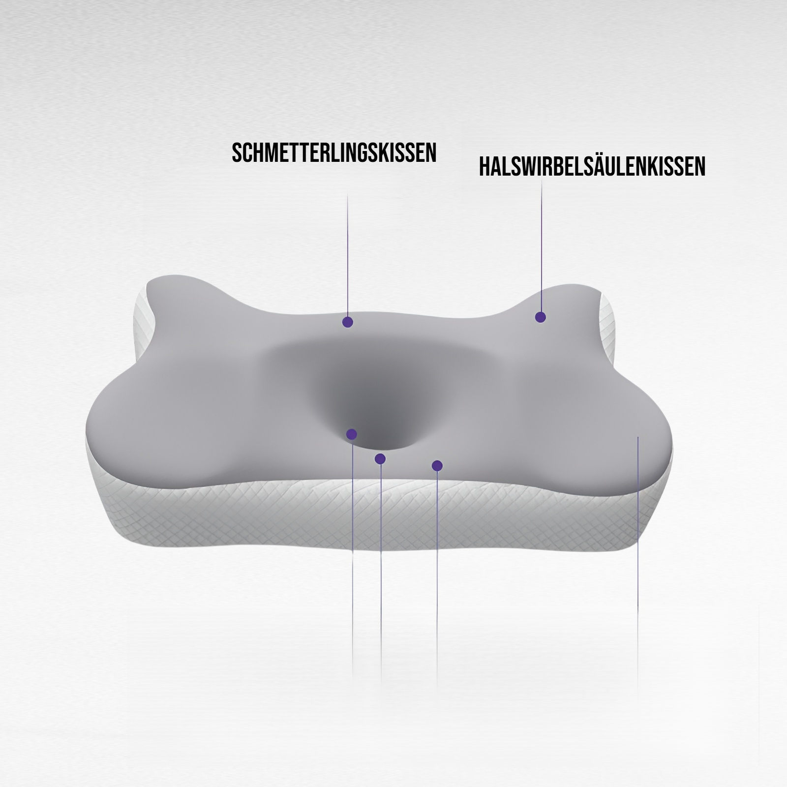 Niedrigelastisches Memory-Schaum-Kissen