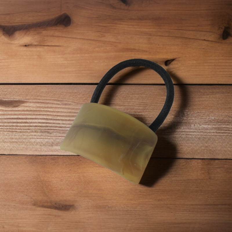 フロスト木目調カーブ高弾力ヘアタイ10点セット