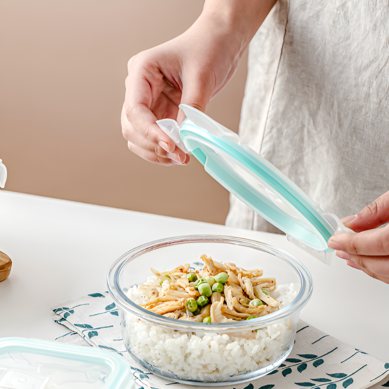Heat-resistant glass lunch box