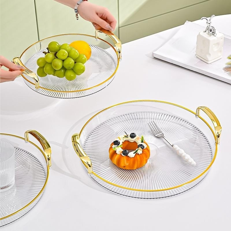 帶雙手柄圓形托盤