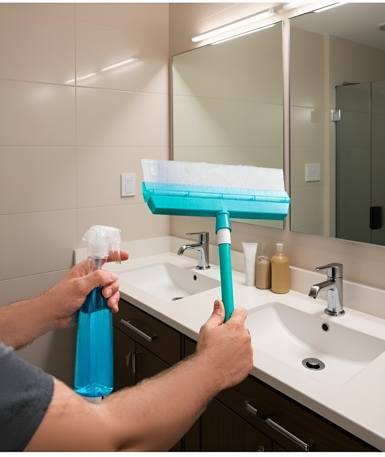 家庭用ガラス掃除道具のパッケージ画像