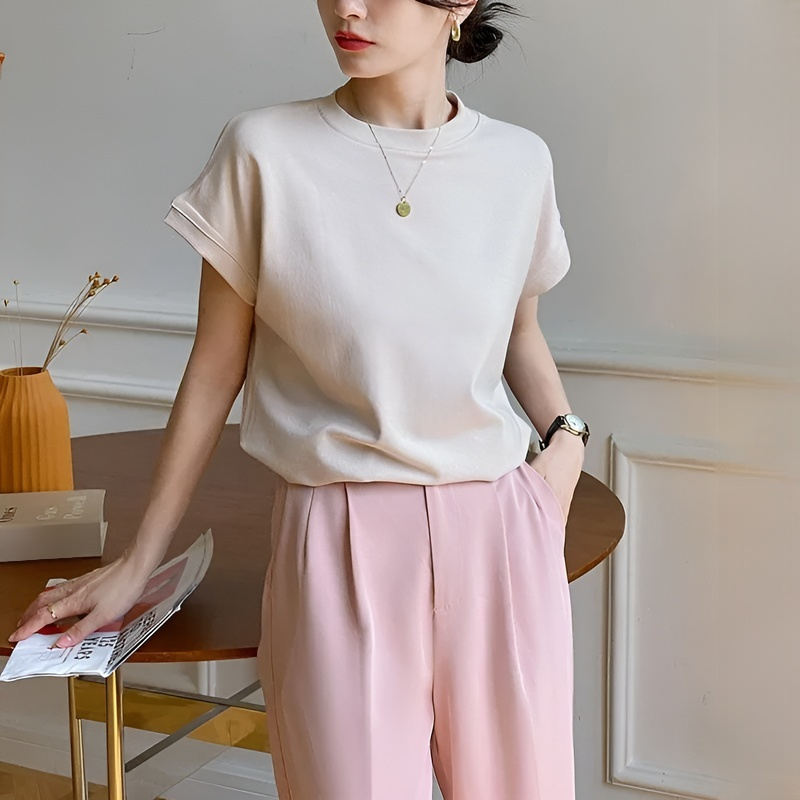 여름 루즈핏 가오리핏 섹시 티셔츠 여상의 어깨 소매 가오리핏 여 루즈핏 상의