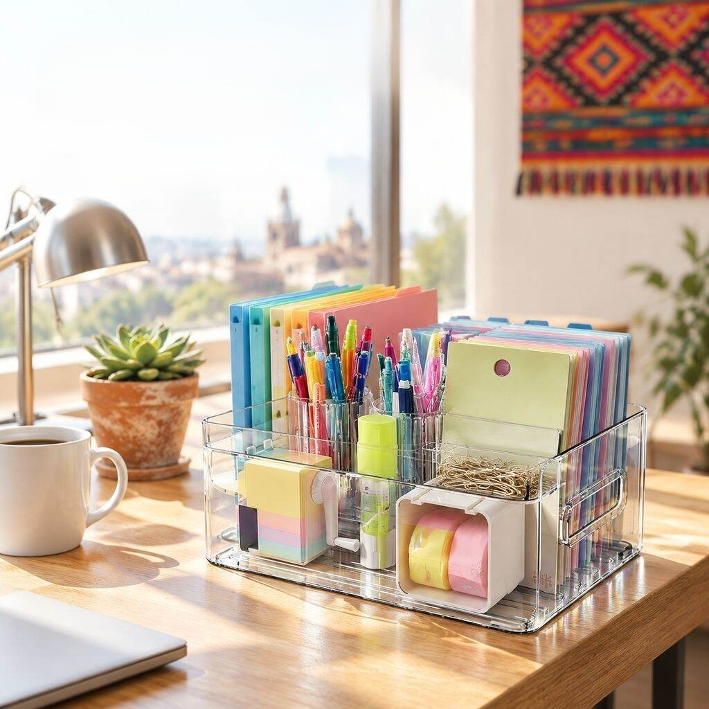 Organizador acrílico para libros y documentos