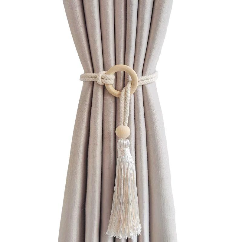 Braided rope for storing curtain clips