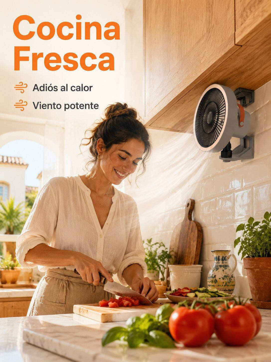 Ventilador de pared sin taladro, instalación fácil