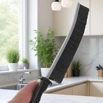 Gap Cleaning Brush Tool for Blinds, Window Tracks, and Kitchen Crevices, 235x20mm PP Material