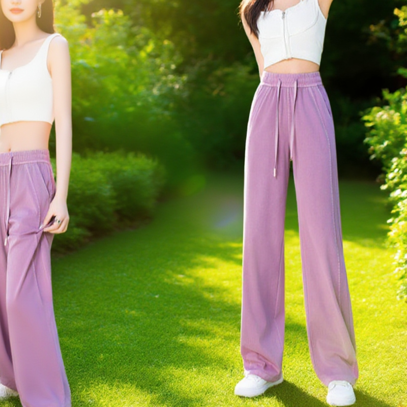 여성 봄 텐셀 데님 와이드 팬츠