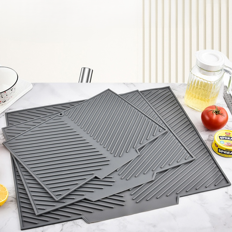 Alfombrilla de silicona antideslizante resistente al calor para drenaje de agua