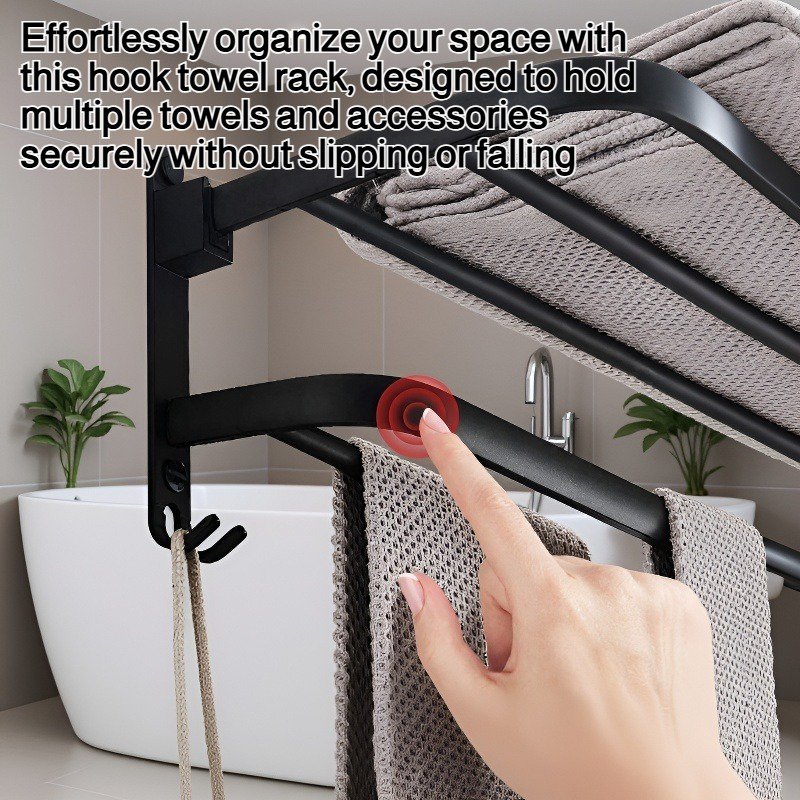 Hook towel rack