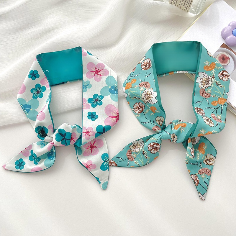 プリントシルクスカーフ