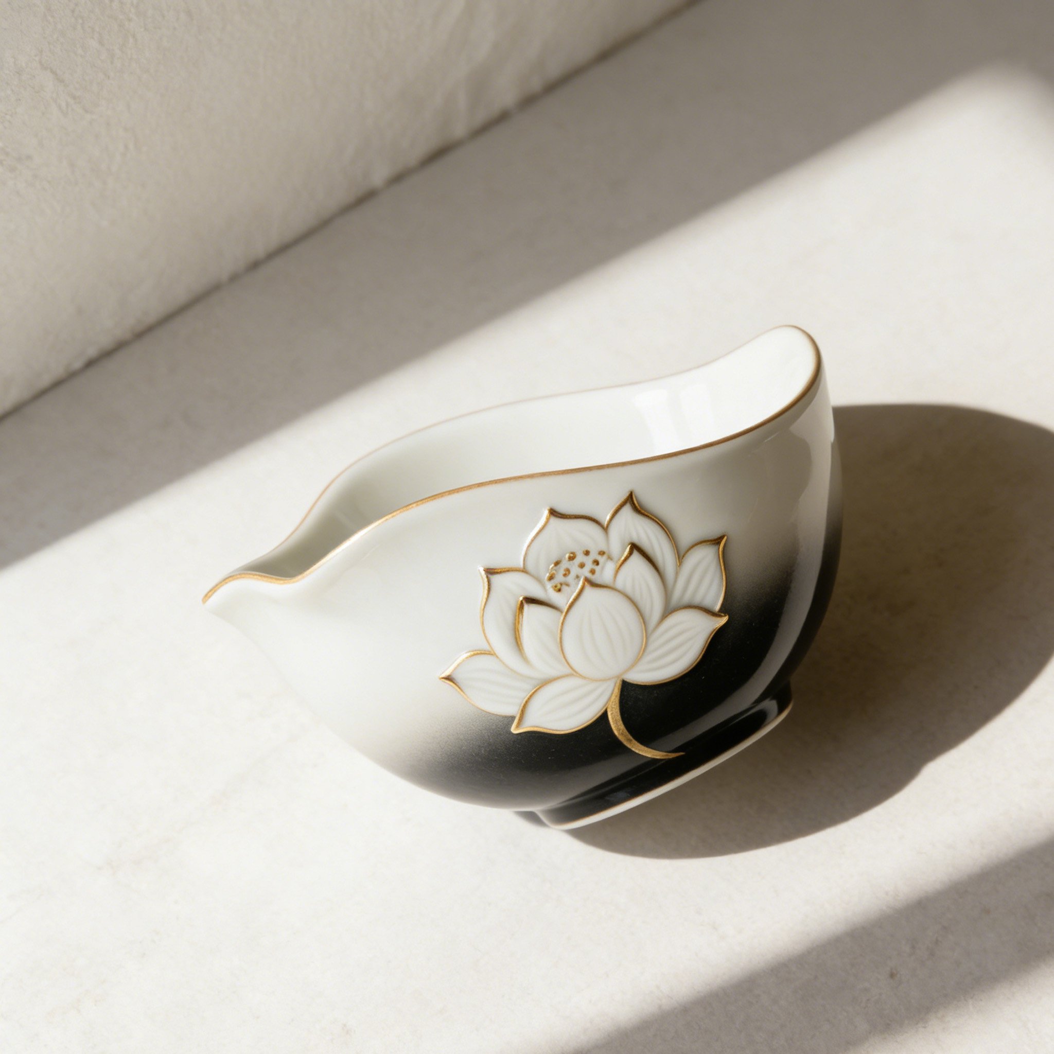 ถ้วยเซรามิคลายดอกบัวคุณภาพสูง