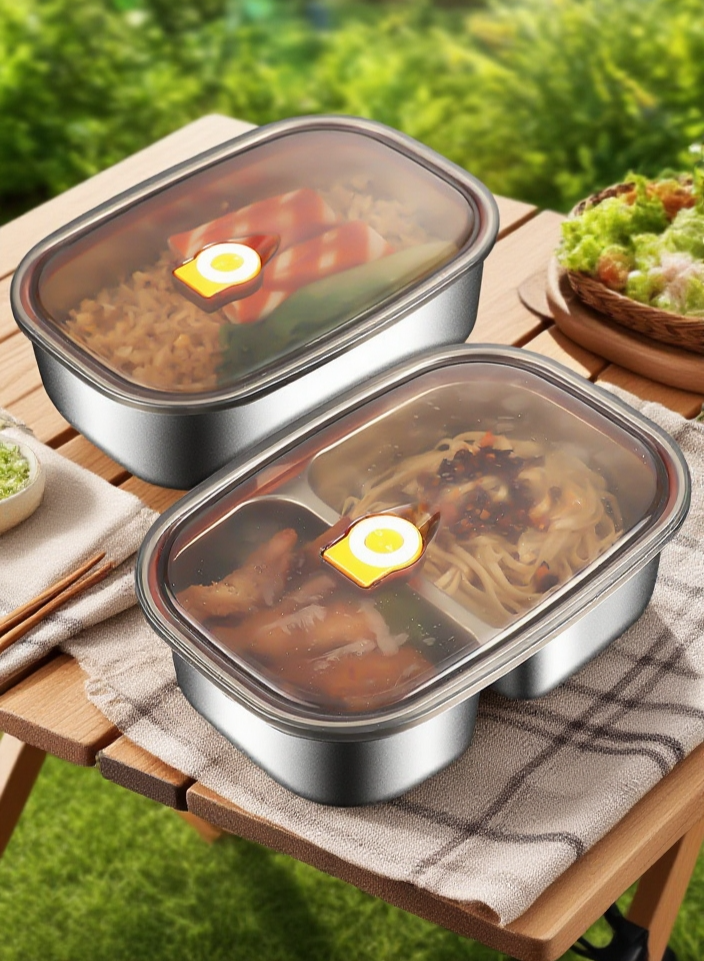 스테인리스 밥장방형 밀봉 신선함 제품 전체 모습