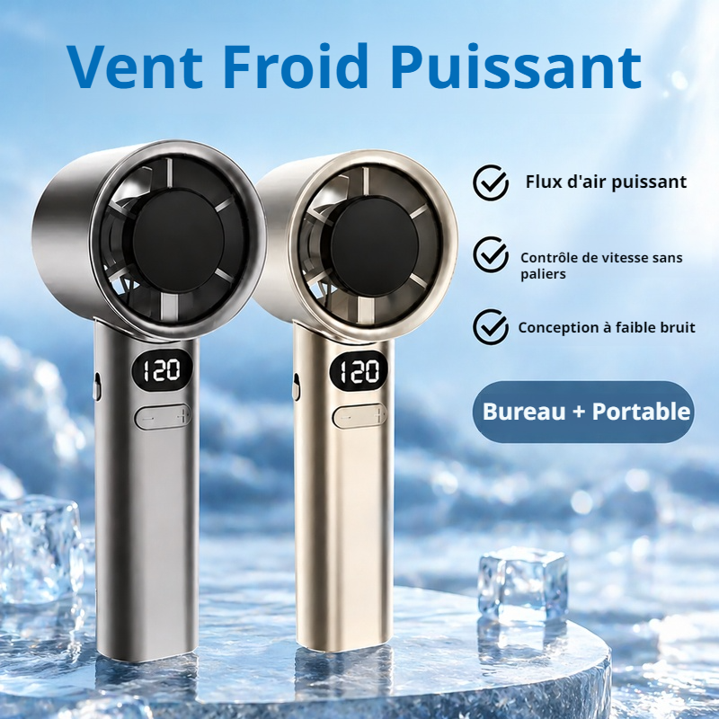 Mini ventilateur portable rechargeable USB, idéal pour l'extérieur