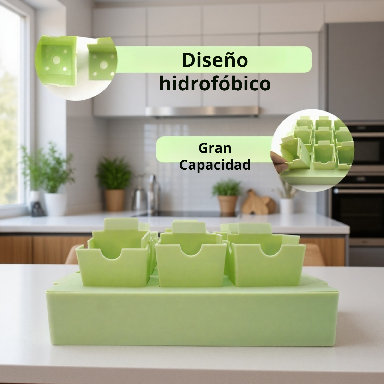  Herramienta de jardinería: bandeja de plástico reutilizable para semillas