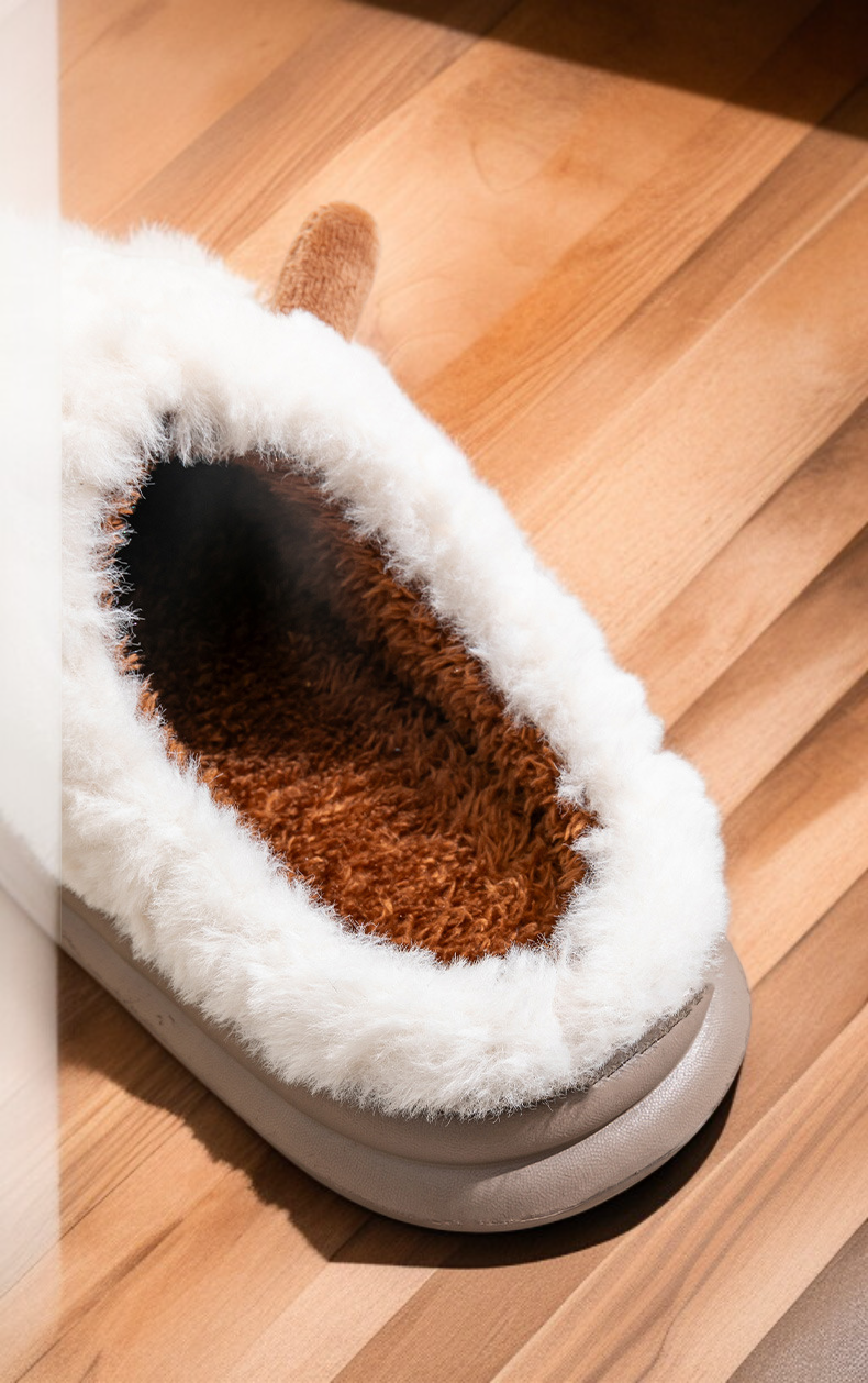 輕便易穿脫的棉拖鞋設計