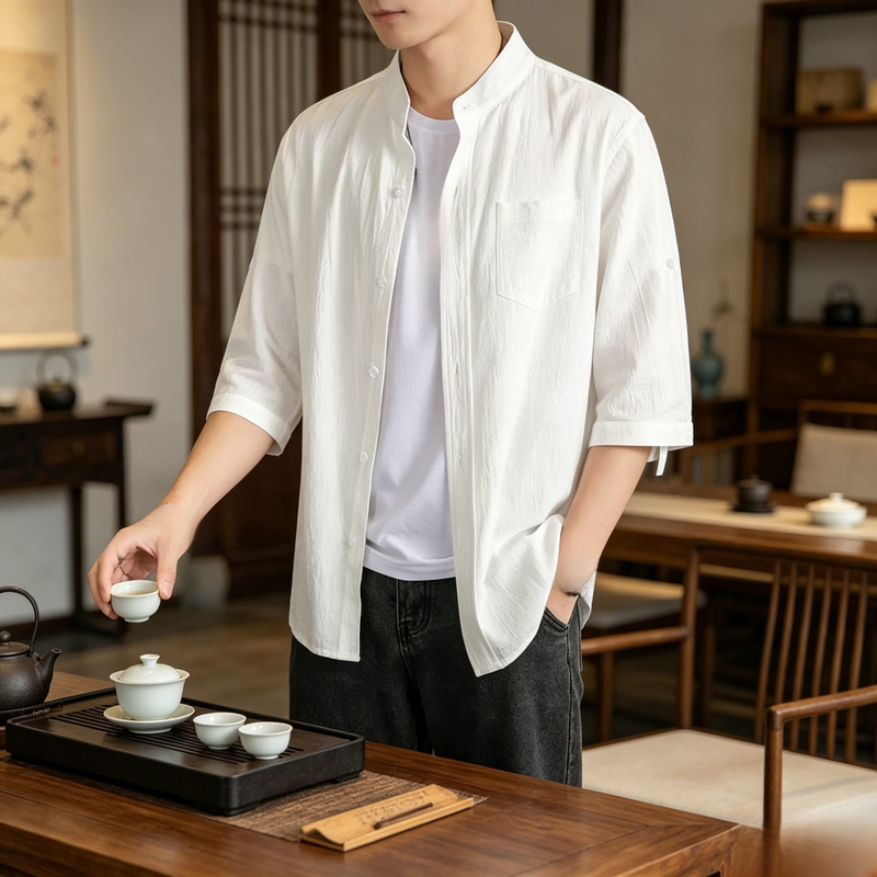 Shanlida Dia 남성 중국풍 가디건