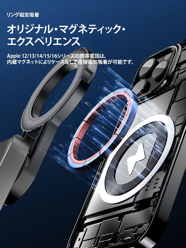 P15ミニ360回転マグネット式セルフィースティック