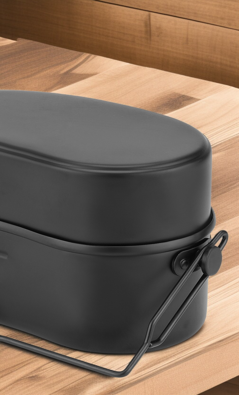 علبة غداء مزدوجة الطبقات للرحلات