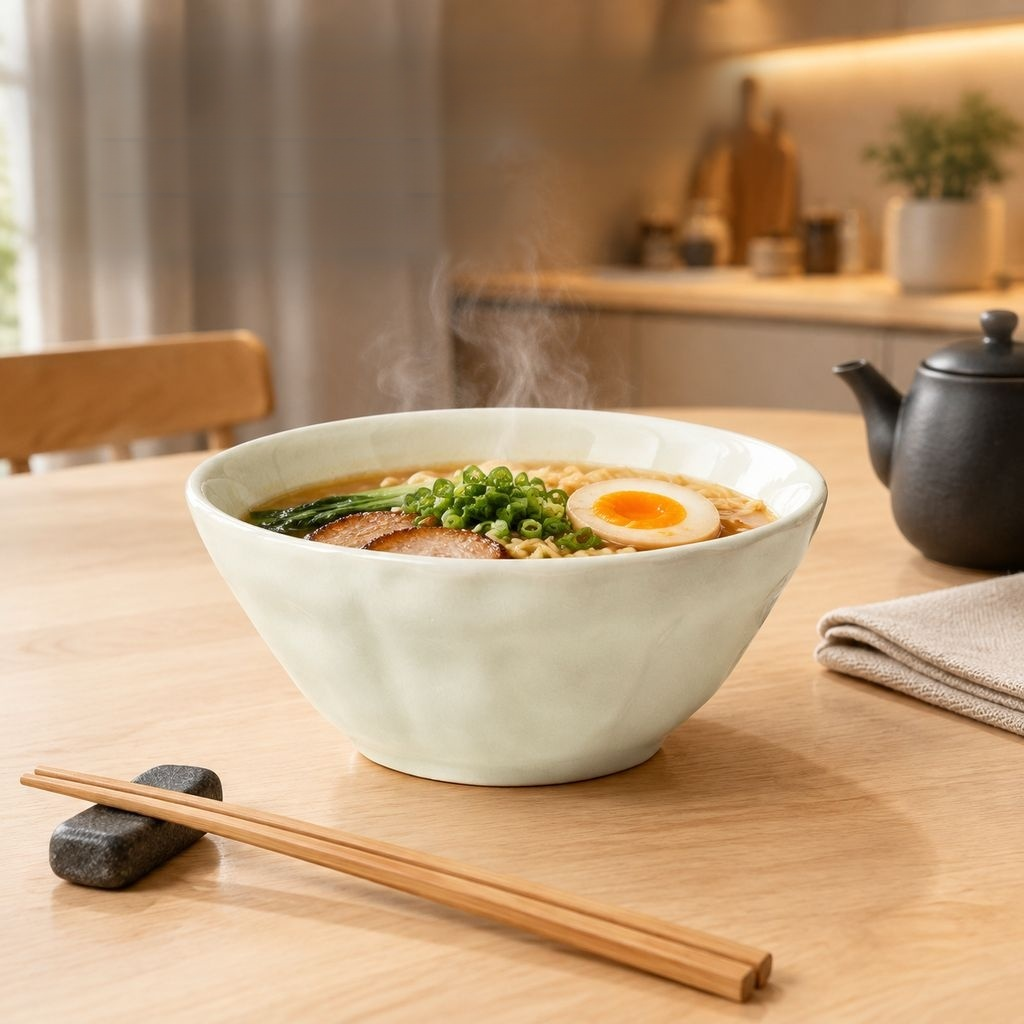 Keramik Ramen Schüssel Suppenschale Konische Nudelschüssel Unterglasur