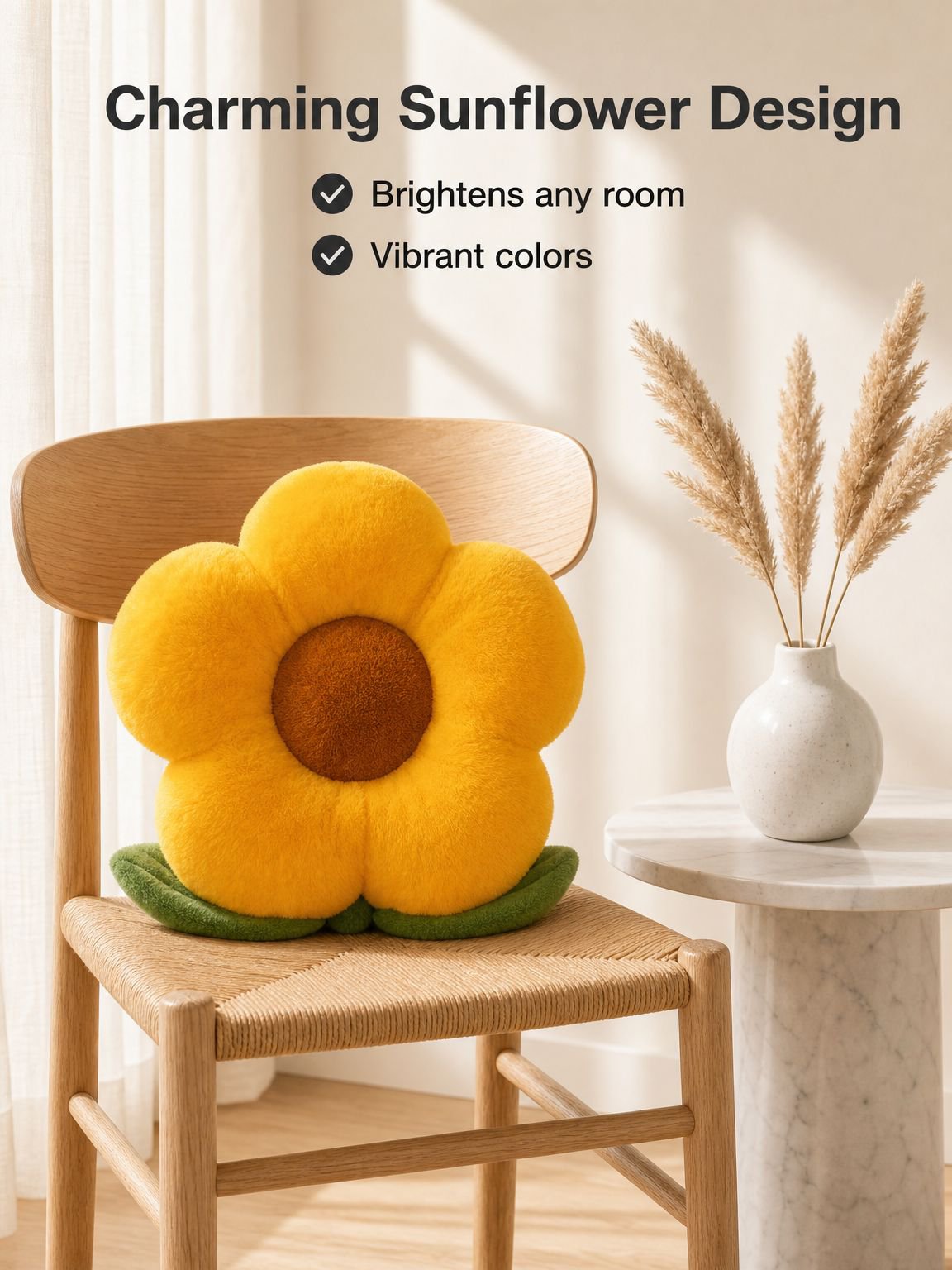 Cute Sunflower Sofa Back Pillow