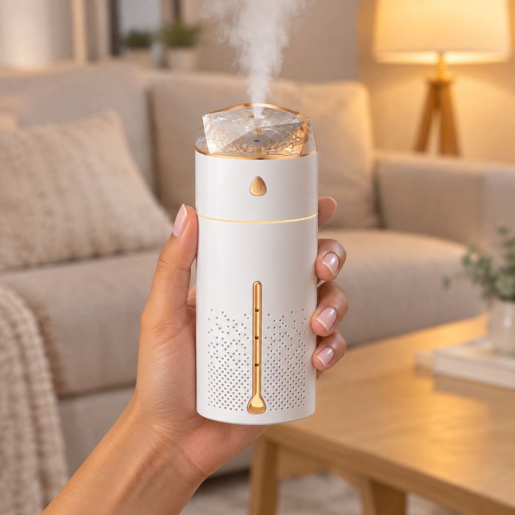 Humidificador Portátil Colorido con Lámpara de Ambiente