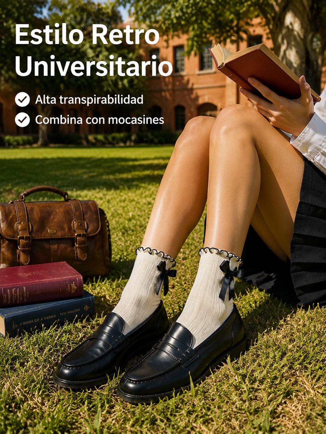 Calcetas finas de verano para mujer con volantes y moño, perfectas para zapatos tipo mocasín