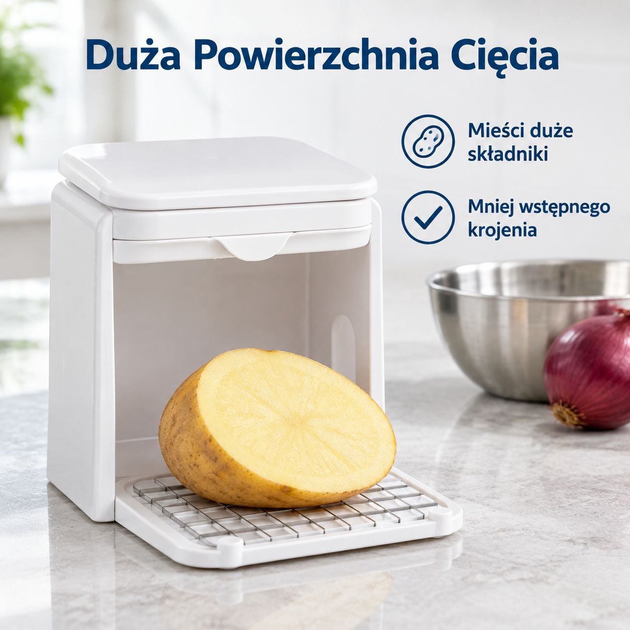 Urządzenie do krojenia w kostkę, plastry i szatkowania