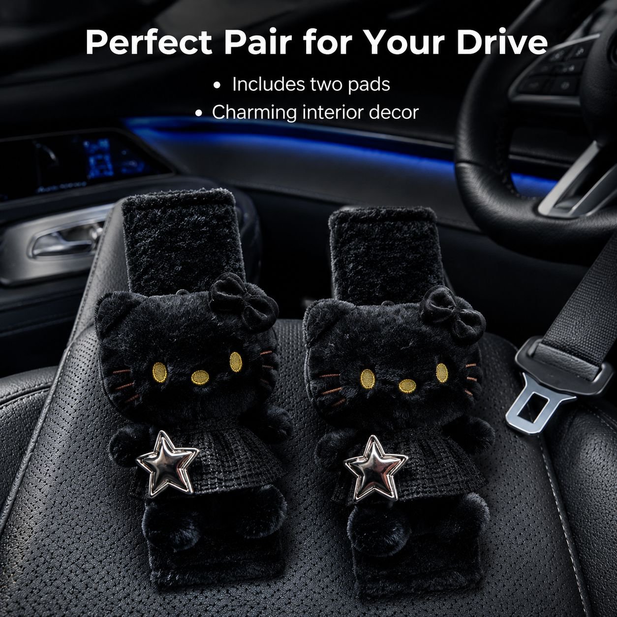 Cartoon Kitty Car Seat Belt Shoulder Pad