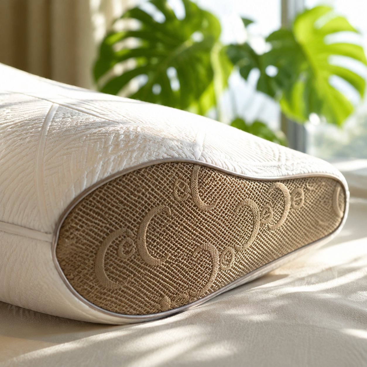Almohada ergonómica de memoria de presión cero para dormir de lado, cómoda para el hogar