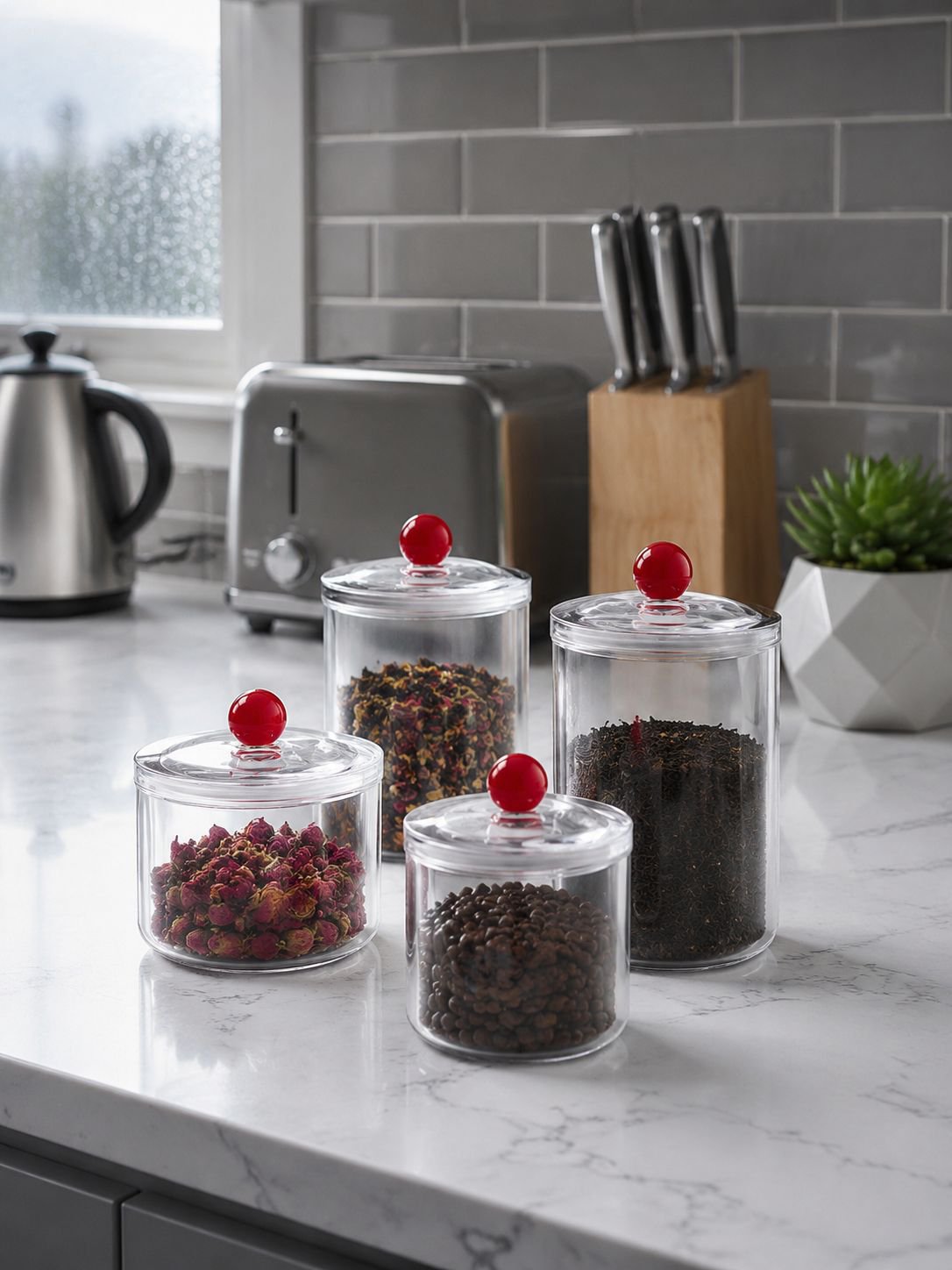 Moisture-proof coffee storage jar for kitchen