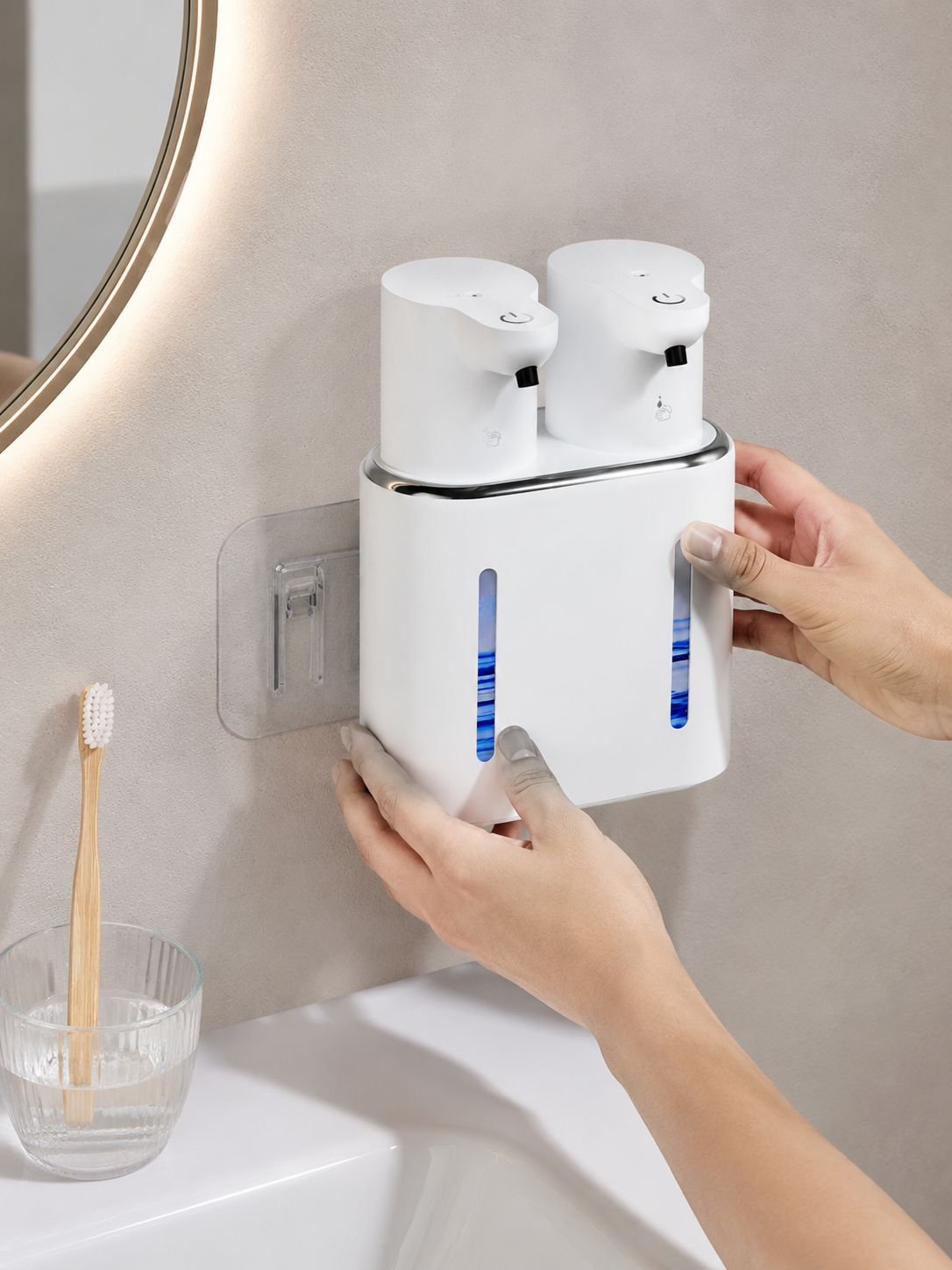 Einfache Wandmontage des automatischen Seifenspenders