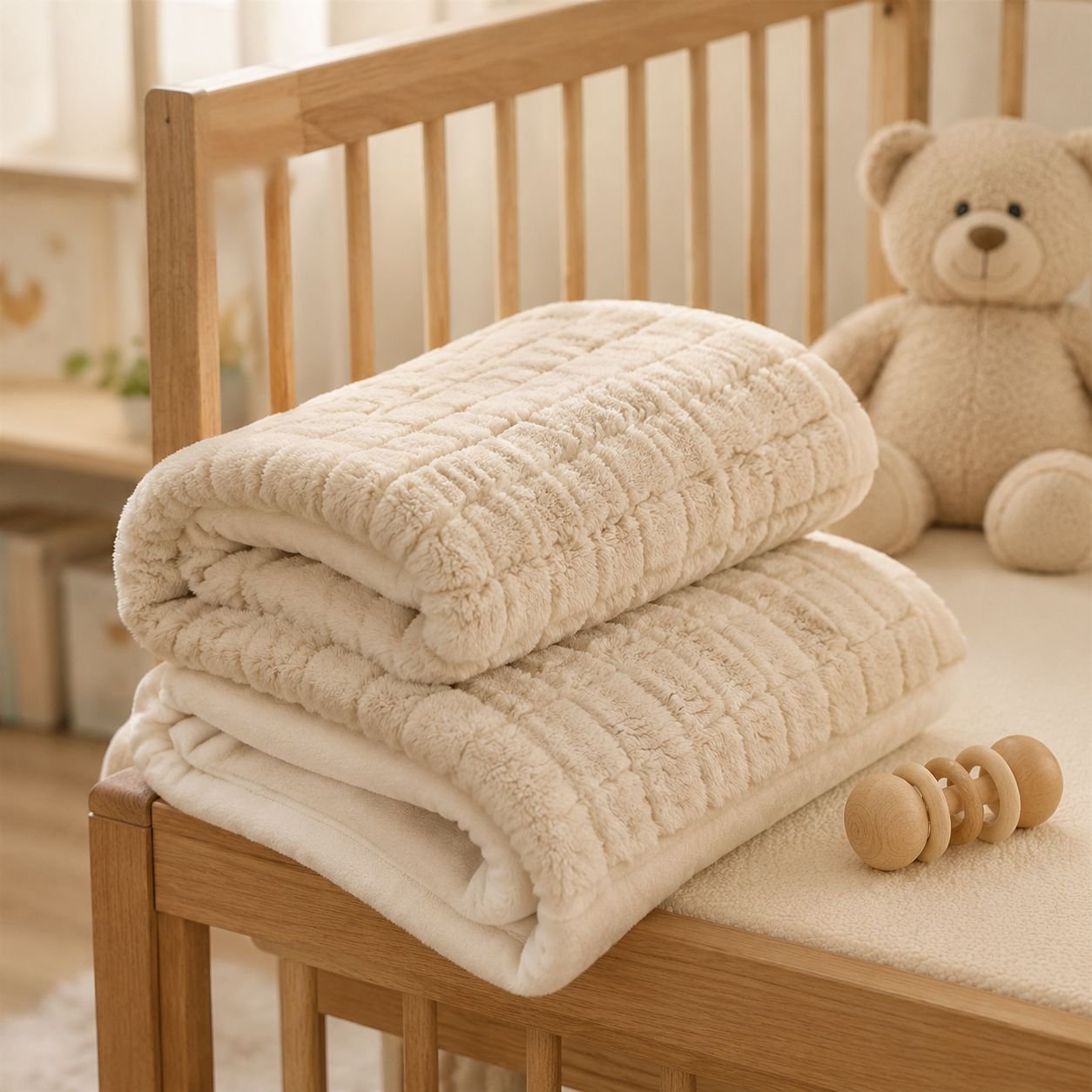 Soft Coral Fleece Blanket for Infants and Toddlers, Premium Sewing Quality