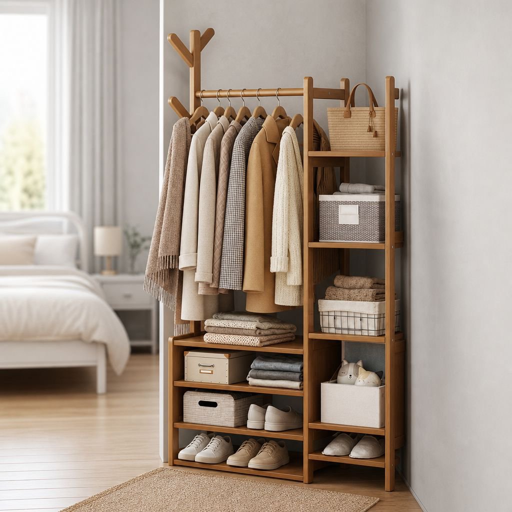 Functional coat rack for coats, hats, and accessories
