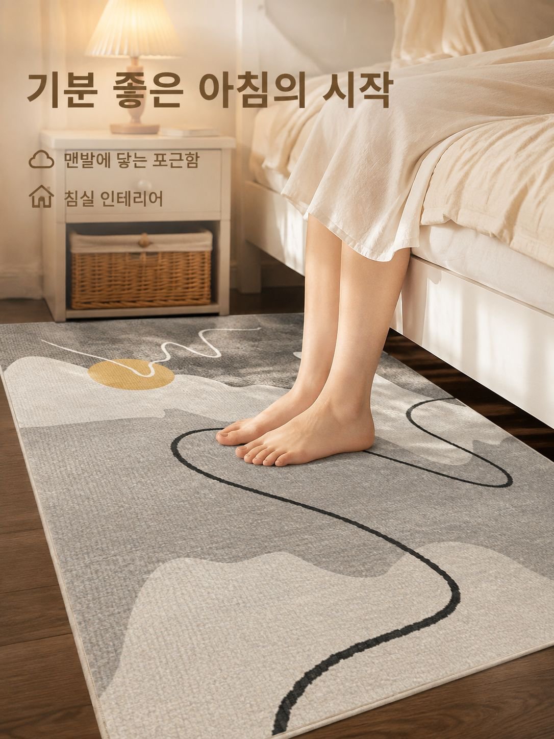 북유럽 스타일의 아주 부드러운 러그