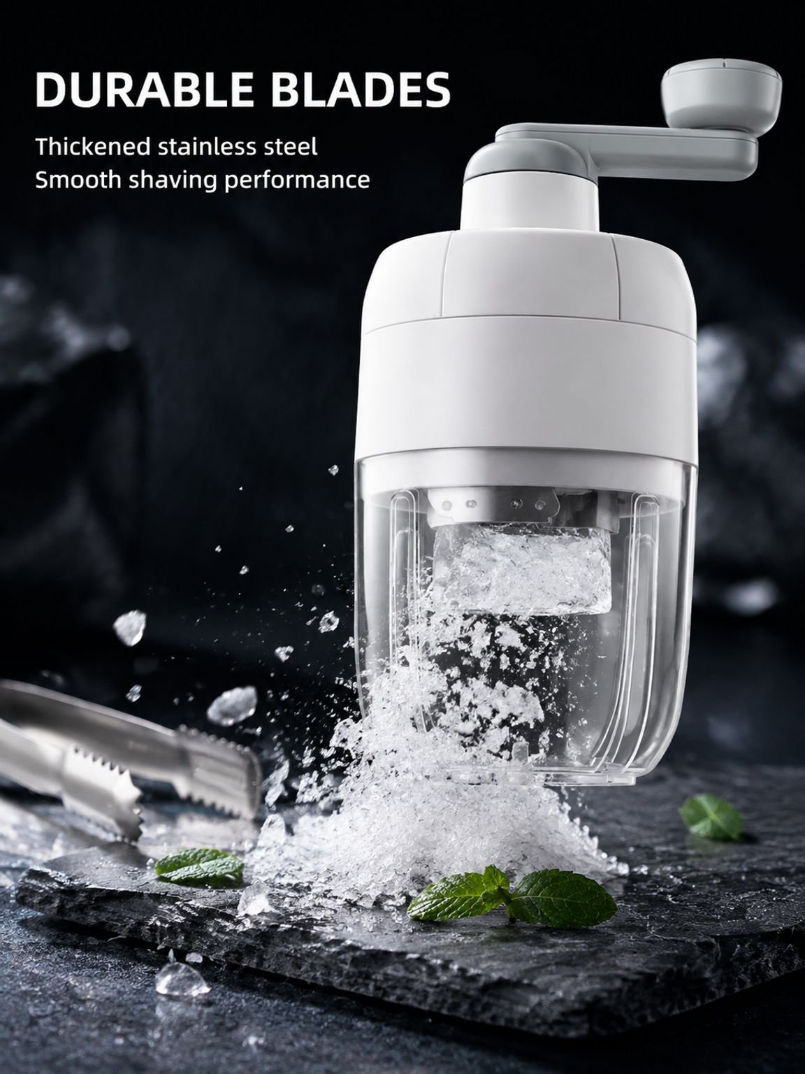Home Shaved Ice Machine with a sealed ice box for hygienic storage