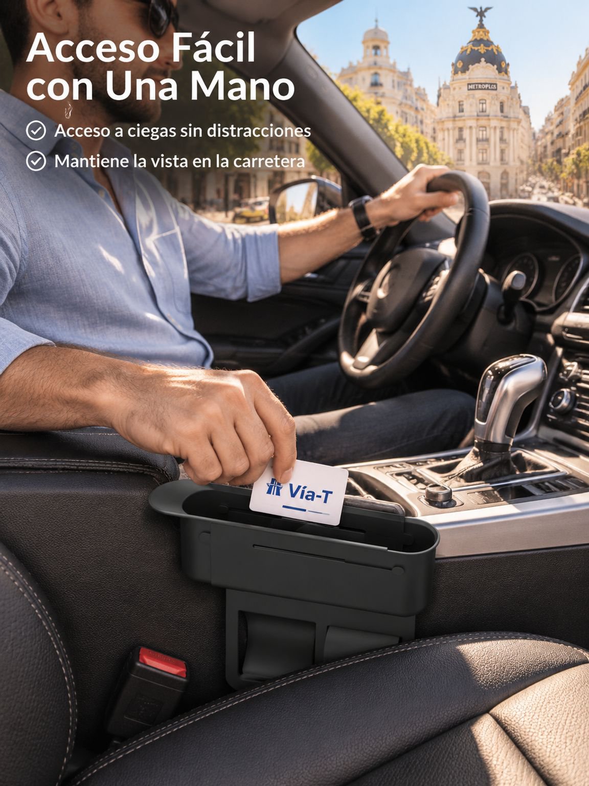 Caja de almacenamiento para ranuras del coche