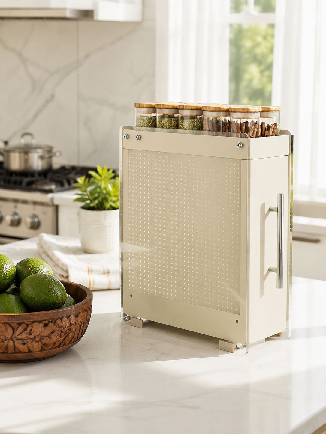 Estante de almacenamiento de especias extraíble para cocina