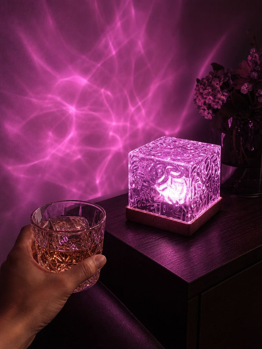 Colorful ripple pattern projected by JMY-16 ambient lamp
