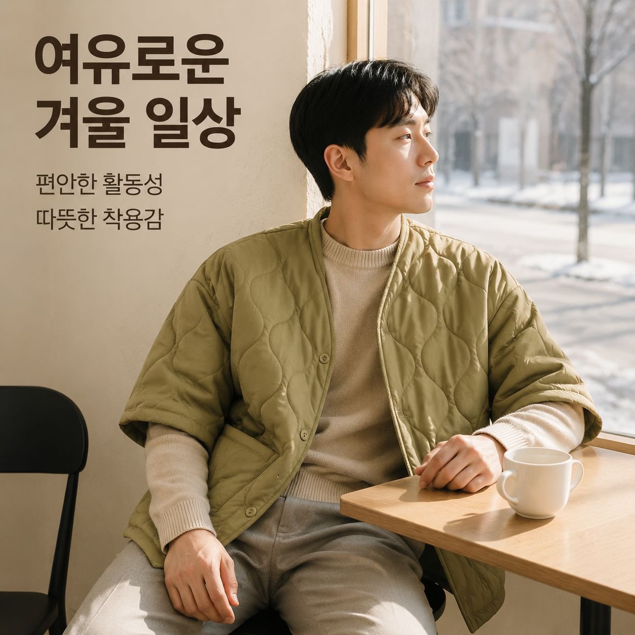 남성용 면 패딩 재킷