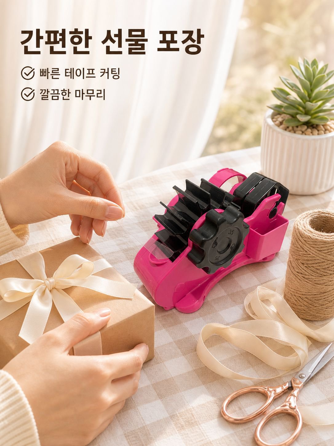 반자동 테이프 커터기