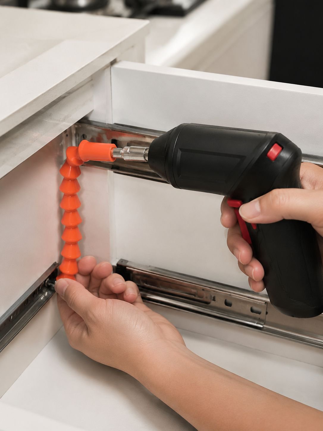 Compact drill driver set for household repairs