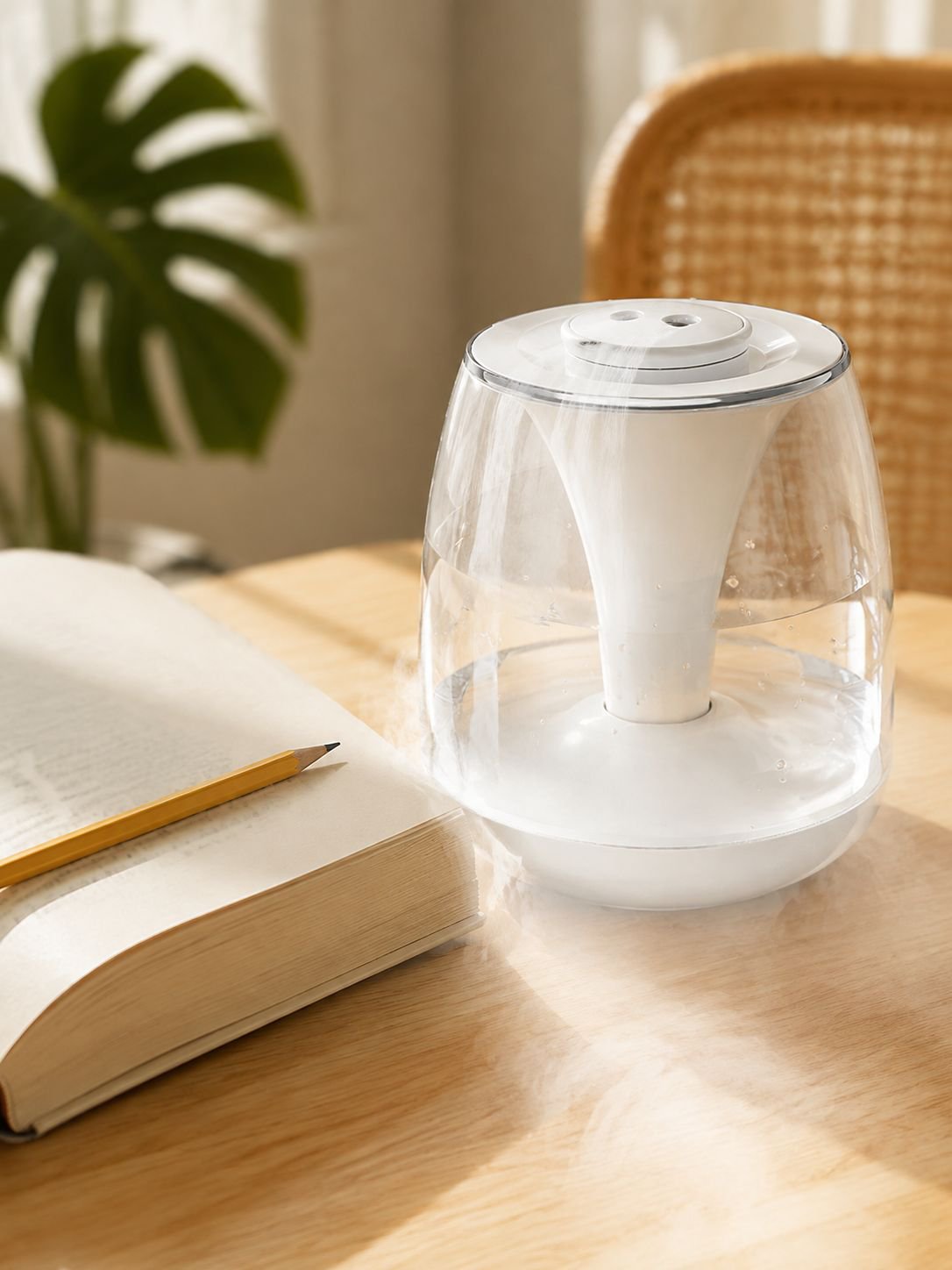 Diseño moderno de humidificador con doble boquilla