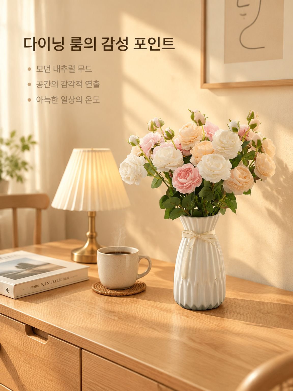인조 장미꽃 장식
