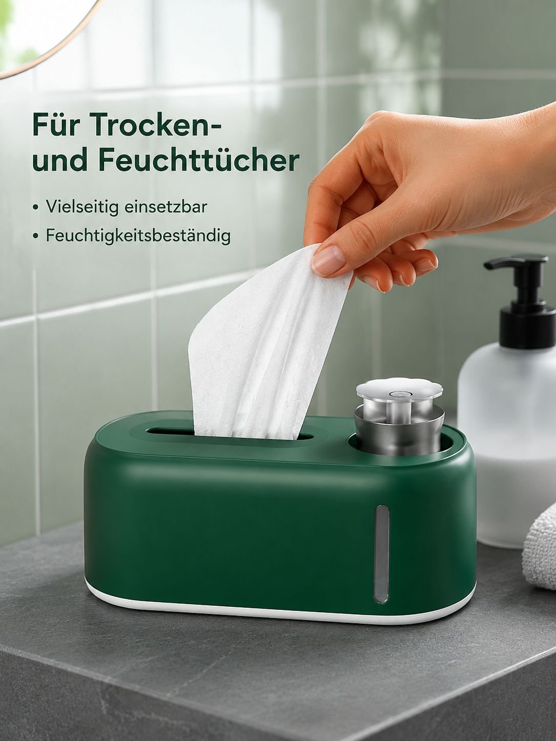 Praktische Aufbewahrung von Feuchttüchern im Haushalt