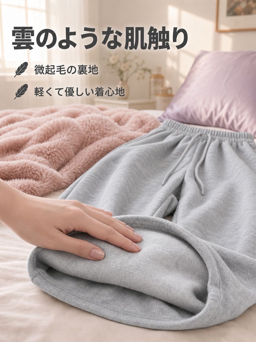 ユニセックスで着られる万能スウェットパンツ