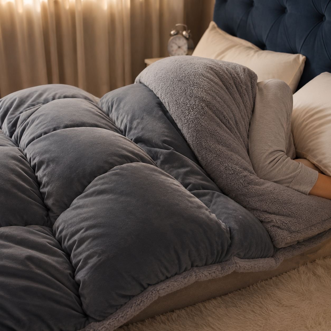Milk double-sided fleece lamb fleece winter quilt quilt core thick warm spring and autumn quilt